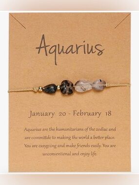 Aquarius Zodiac Beaded Bracelet ♒️